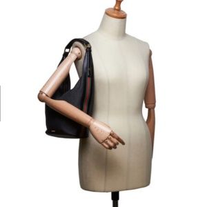 Gucci Bags - Gucci Black Denim Fabric Shoulder Bag Gucci Bags - Gucci Black Denim Fabric Shoulder Bag